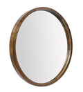 Round Wood Wall Mirror — 6"