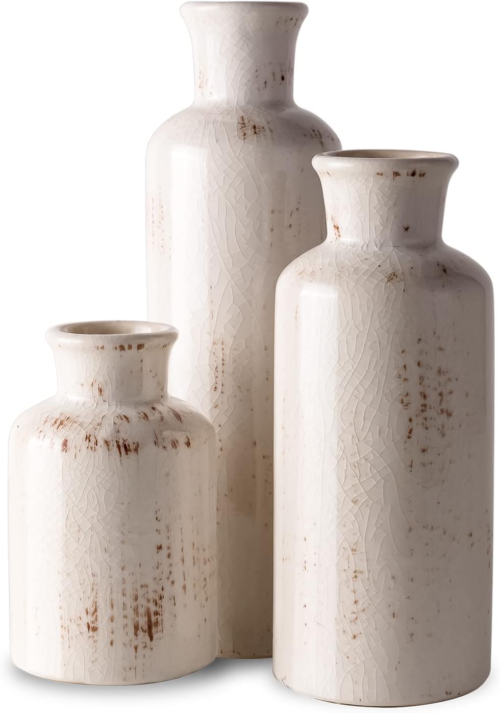 Farmhouse Ceramic Vase Set — Art Deco