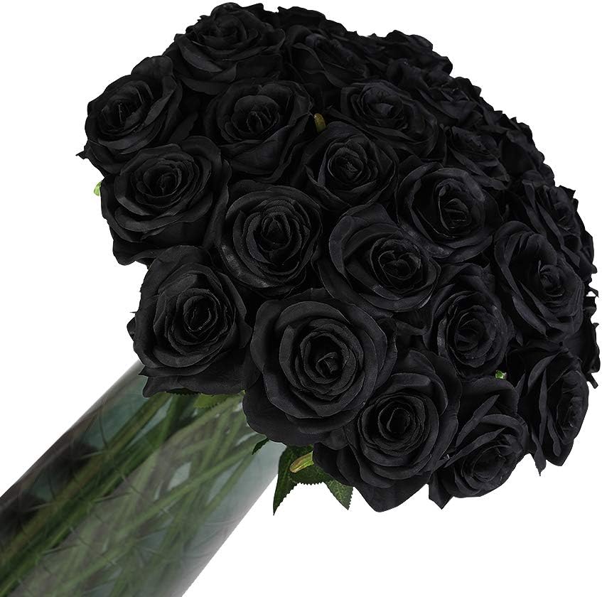 Black Artificial Flowers — Black