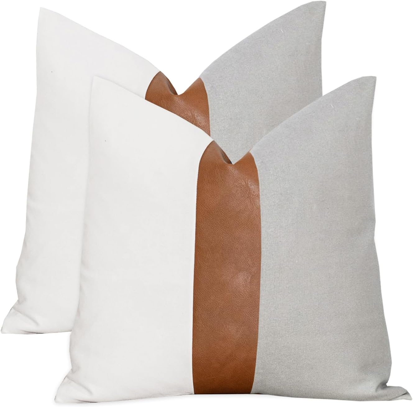 Boho Black Throw Pillow Cover — 18" — 18" x 18" (Pack of 2)