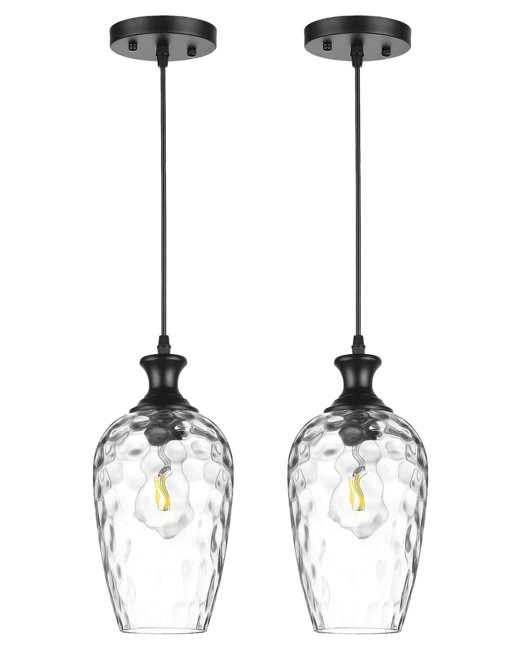 Farmhouse Black Pendant Light — 1-Light