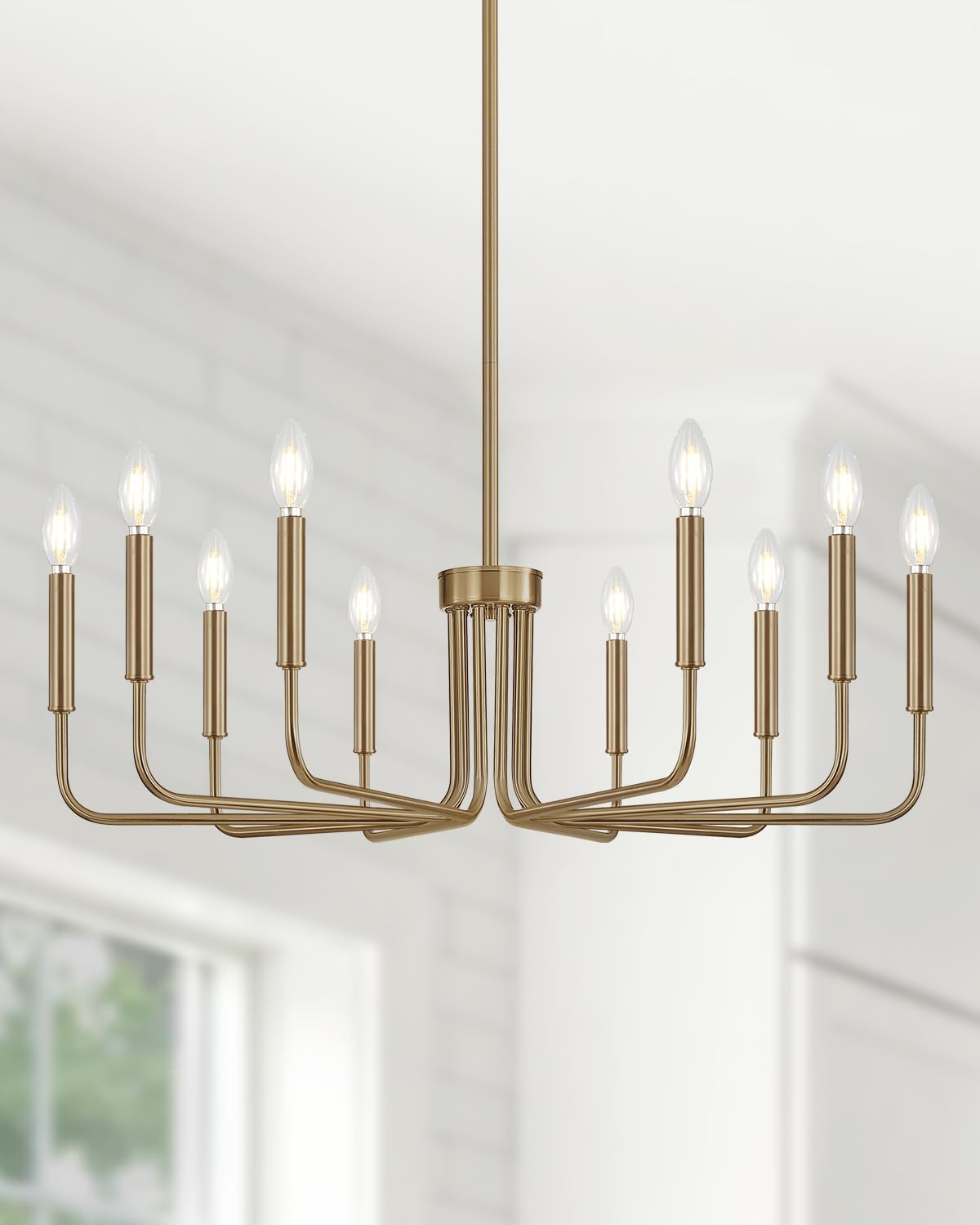 Farmhouse Black Chandelier — 8-Light — 33inch 10-Light(2026 Upgraded Version)