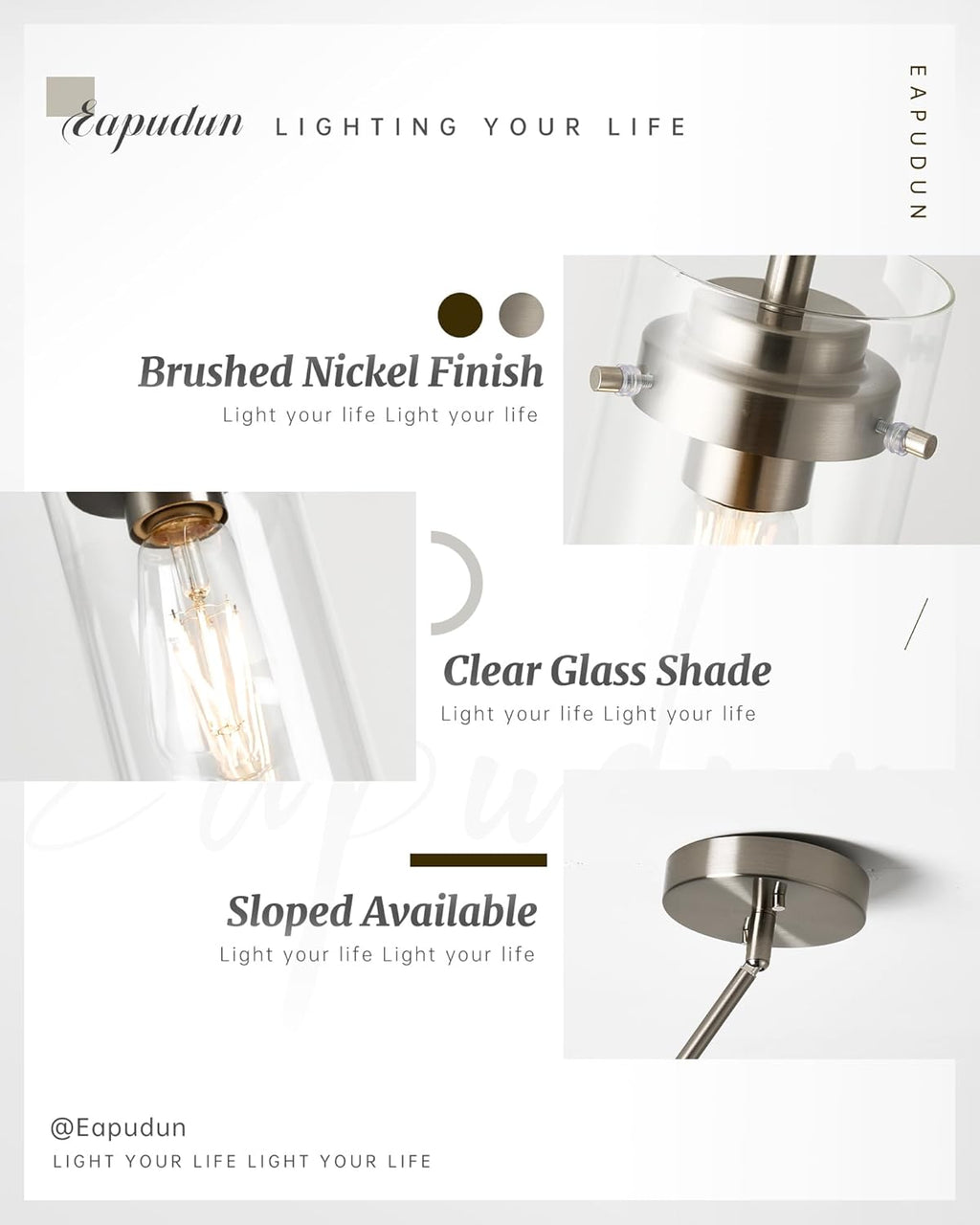 Adjustable Farmhouse Black Pendant Light - View 6