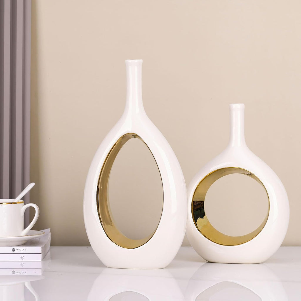 Farmhouse Beige Flower Vase - View 9