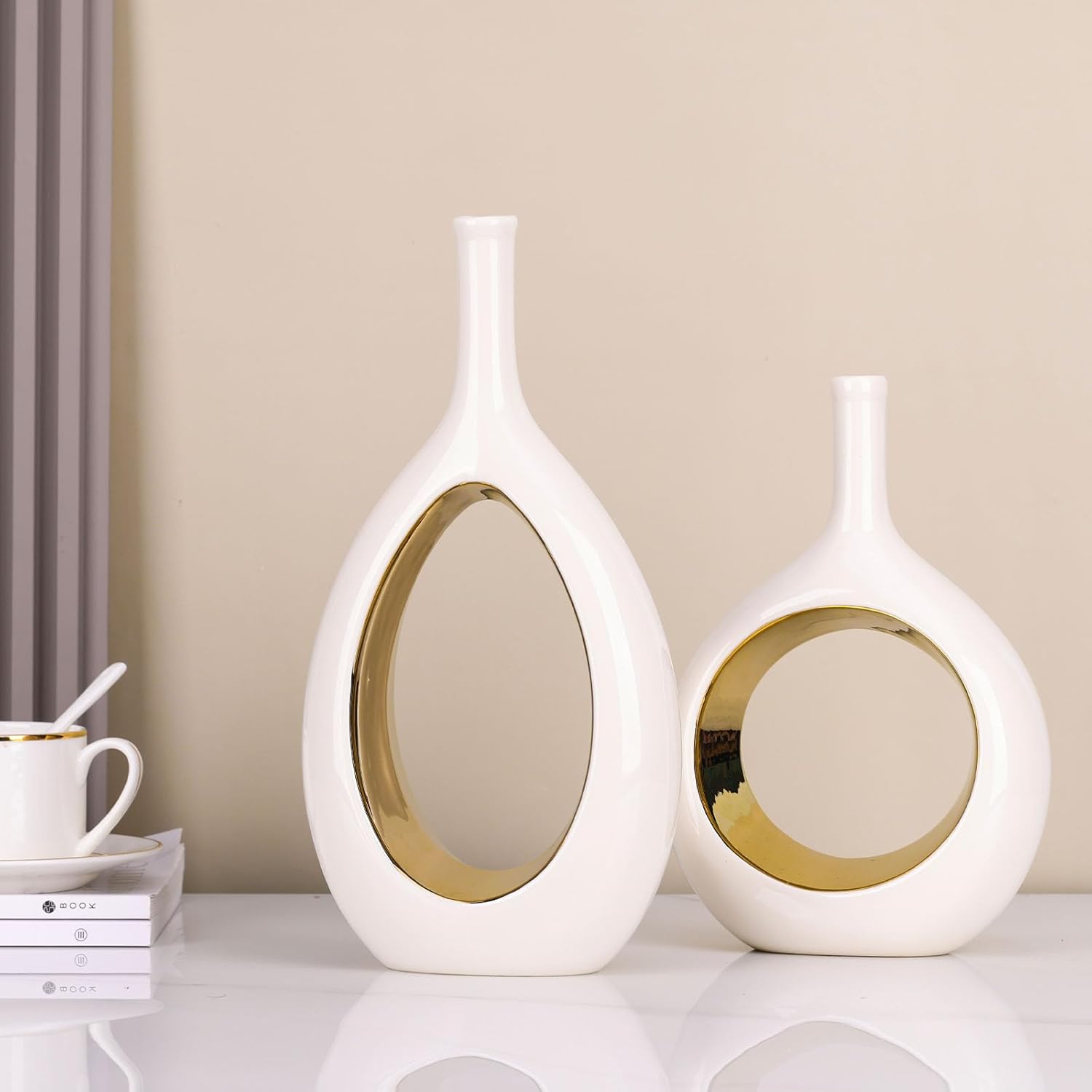 Farmhouse Beige Flower Vase - View 9