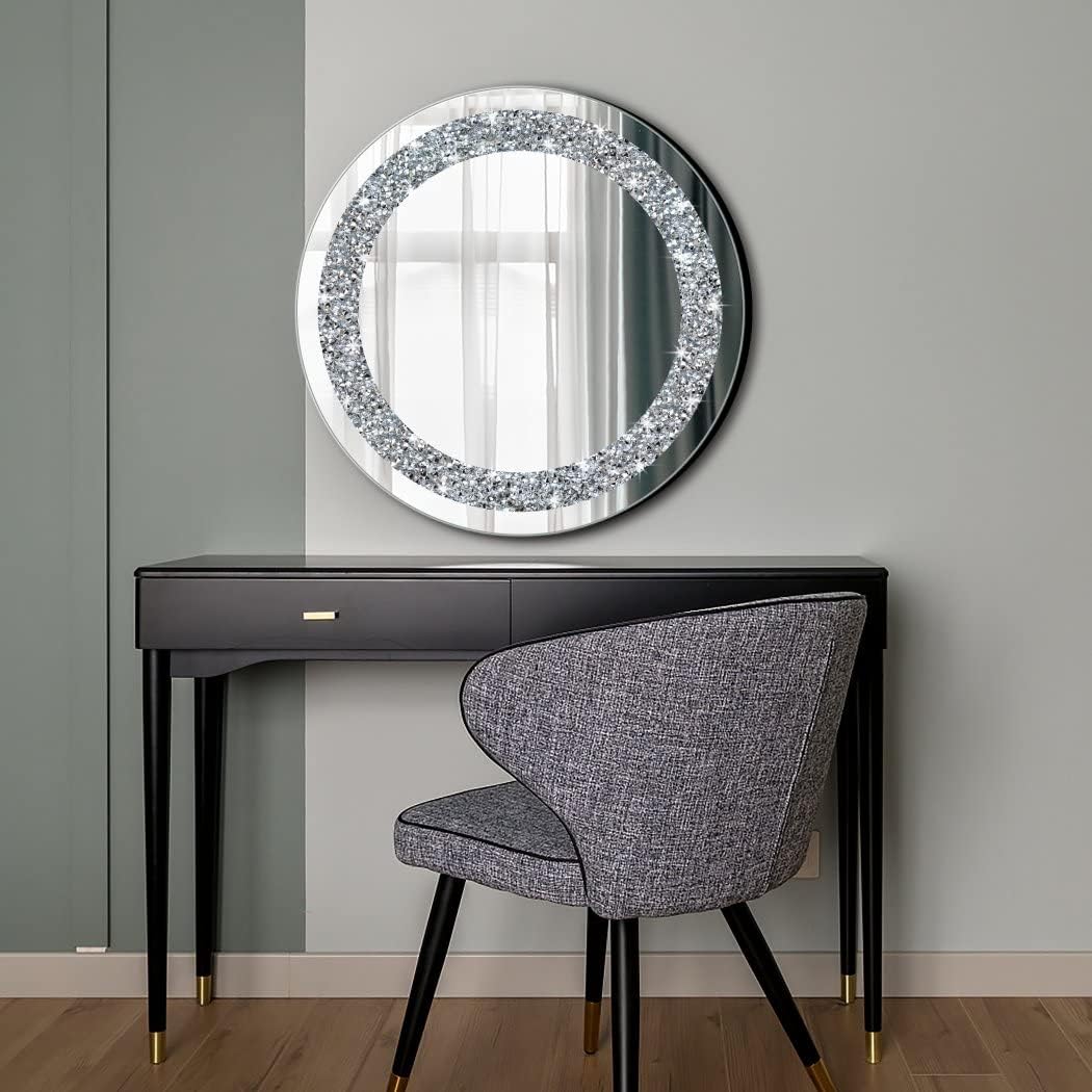 Round Luxe Glass Mirror — 20" - View 3
