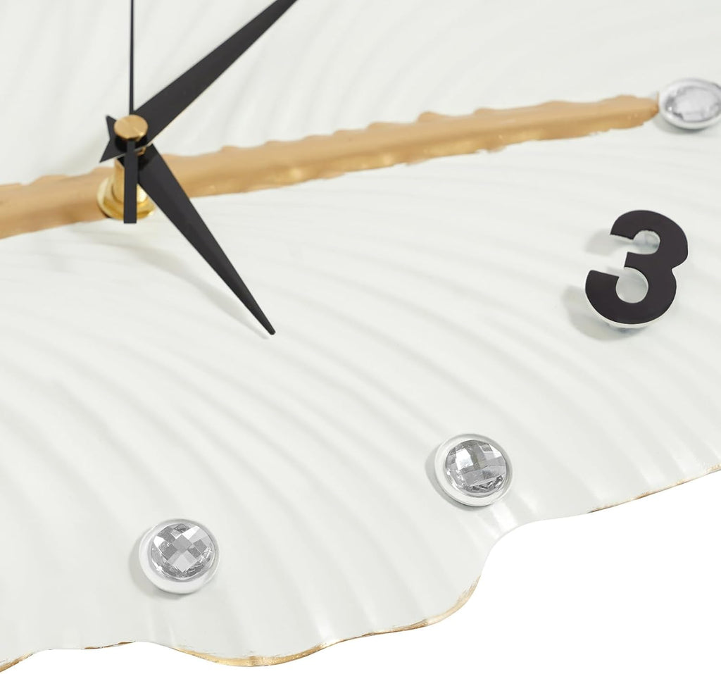 Battery Operated Luxe Black Wall Clock — 8" - View 5