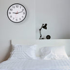 Battery Operated Modern Black Wall Clock — 12" - View 8