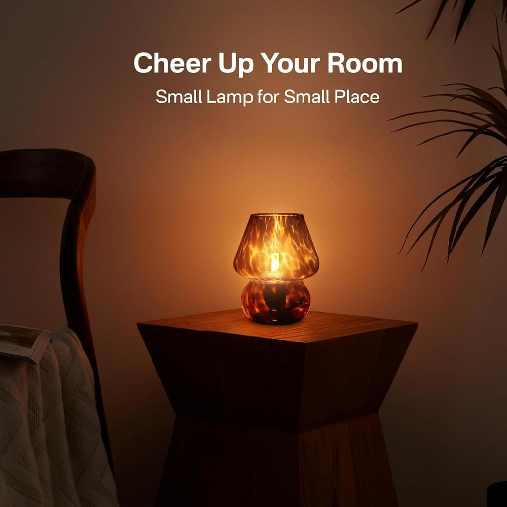 Mid-Century Beige Bedside Lamp - View 8