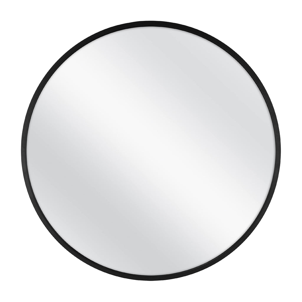 Round Modern Black Mirror — 26"