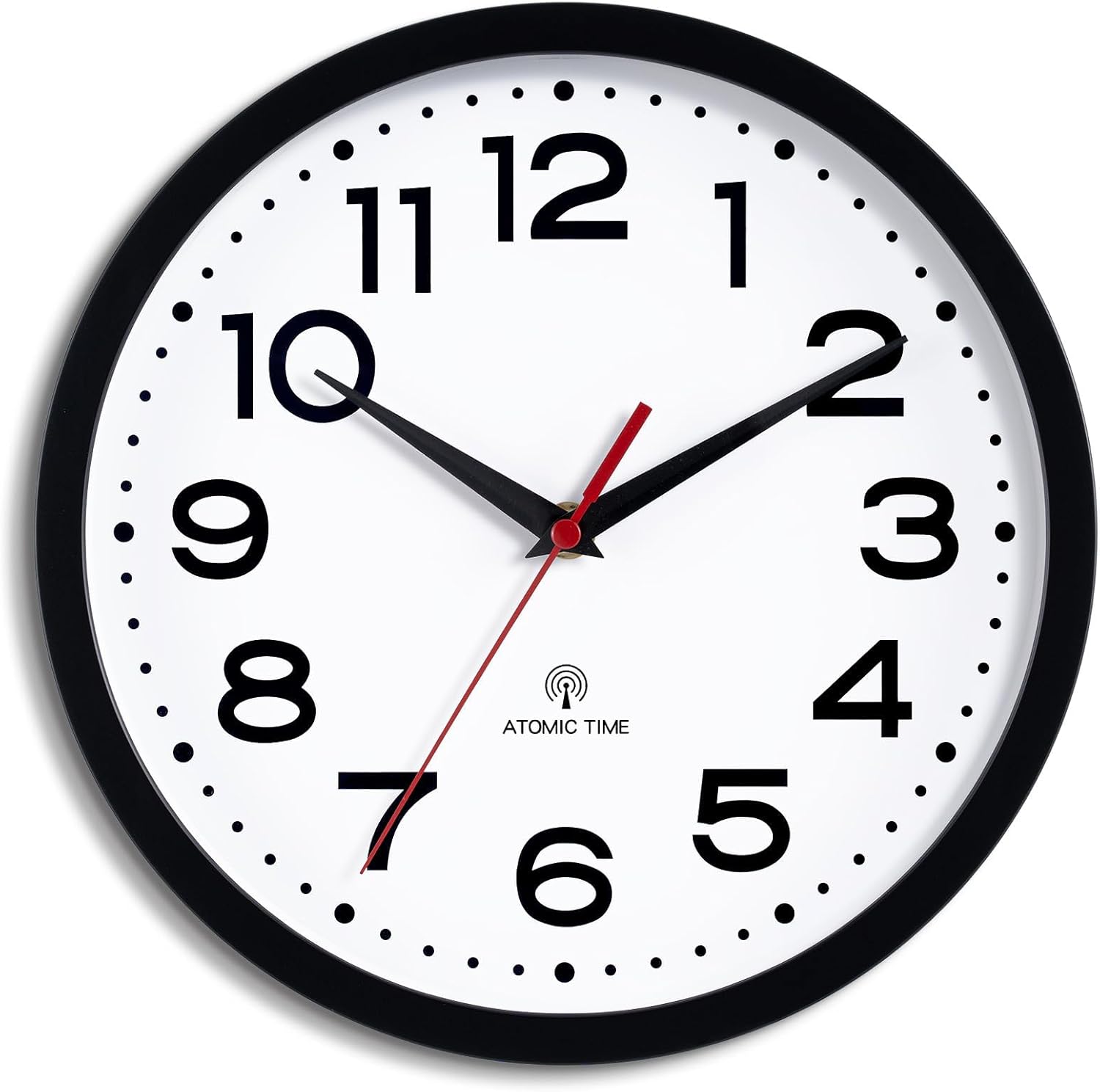 Battery Operated Modern Black Wall Clock — 18" — F_atomic Black