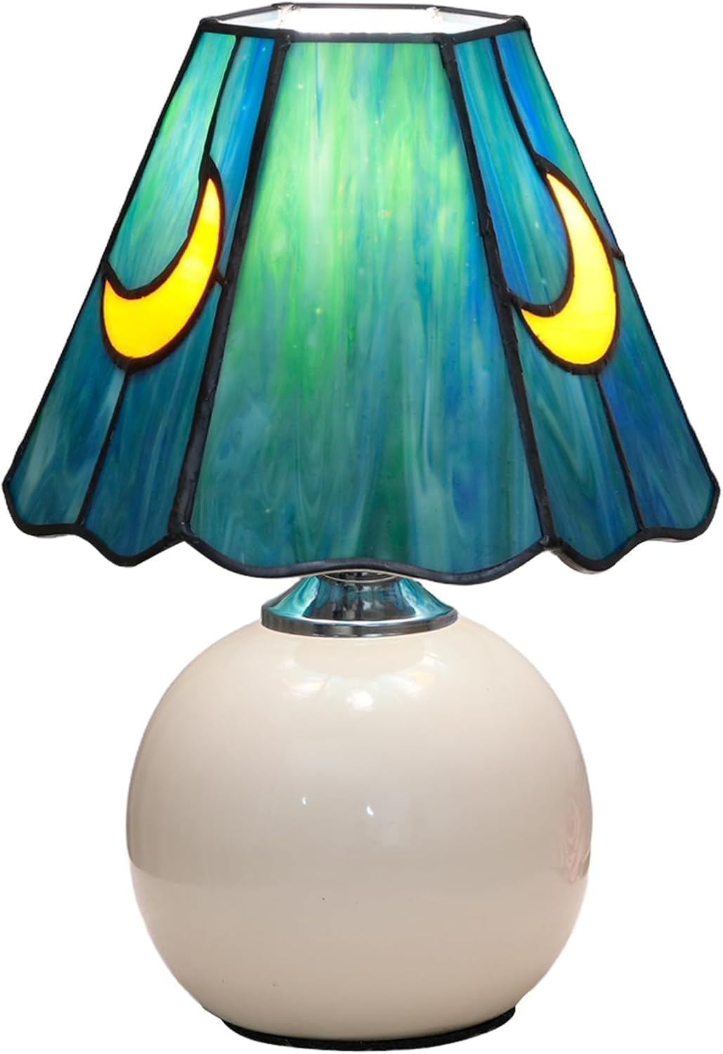 Blue Nightstand Lamp — Moon Mushroom-Sea Blue