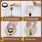Dimmable Black Bedside Lamp - View 6