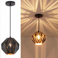 Vintage Farmhouse Black Pendant Light — Black with Gold A