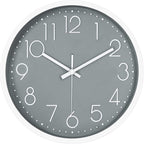 Battery Operated Grey Wall Clock — Gray