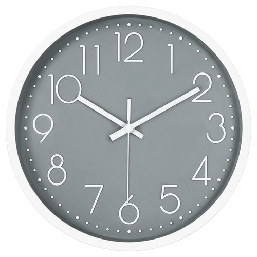 Battery Operated Grey Wall Clock