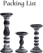 Farmhouse Black Pillar Candle — 5.9" - View 7