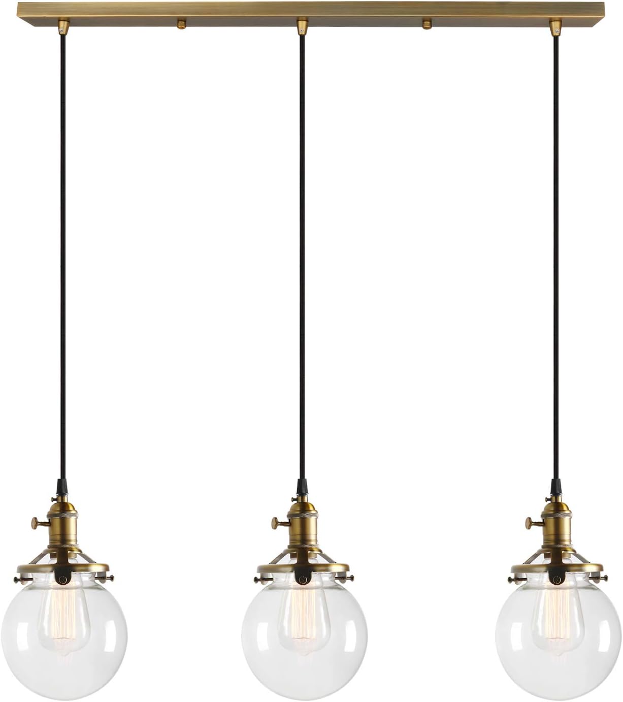 Oval Luxe Black Chandelier — Globe-Antique