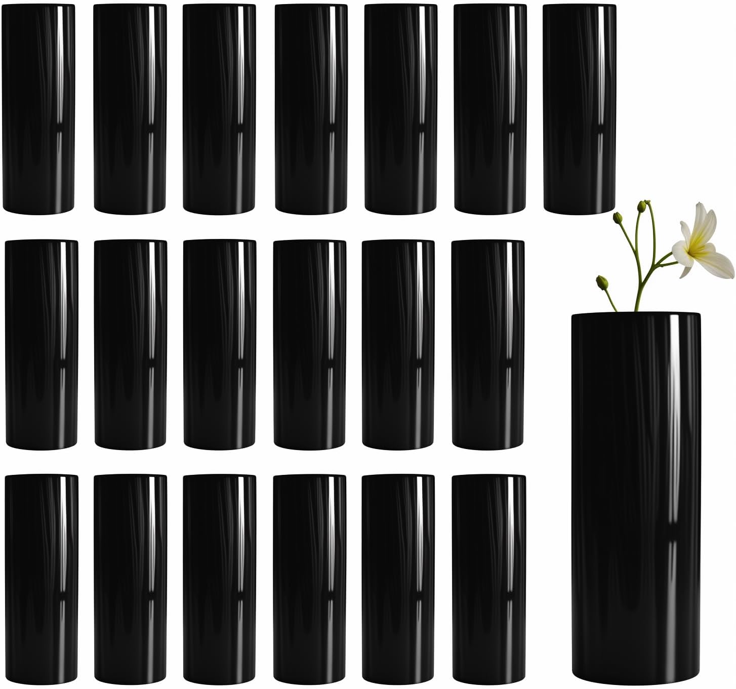 Modern Black Artificial Plant — 5.9" — 20 Pack Black - Style 3