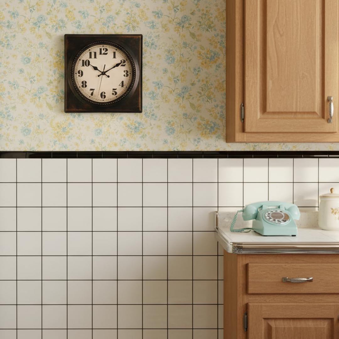 Battery Operated Mid-Century Gold Wall Clock — 12" - View 3