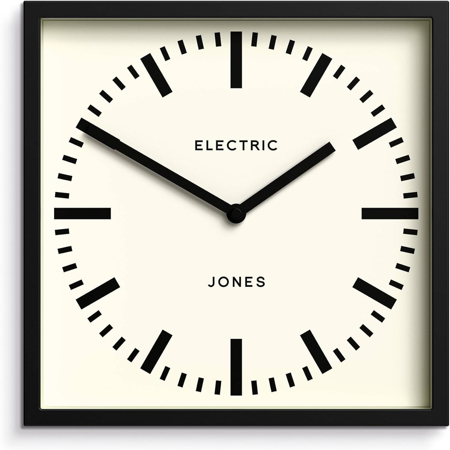 Black Wall Clock — 10" — Black