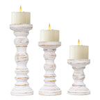 Farmhouse Black Pillar Candle — Set of 3