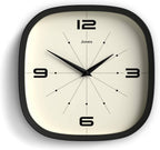 Mid-Century Black Wall Clock — 10" — Black