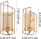Luxe Metal Pillar Candle — Set of 2 - View 2