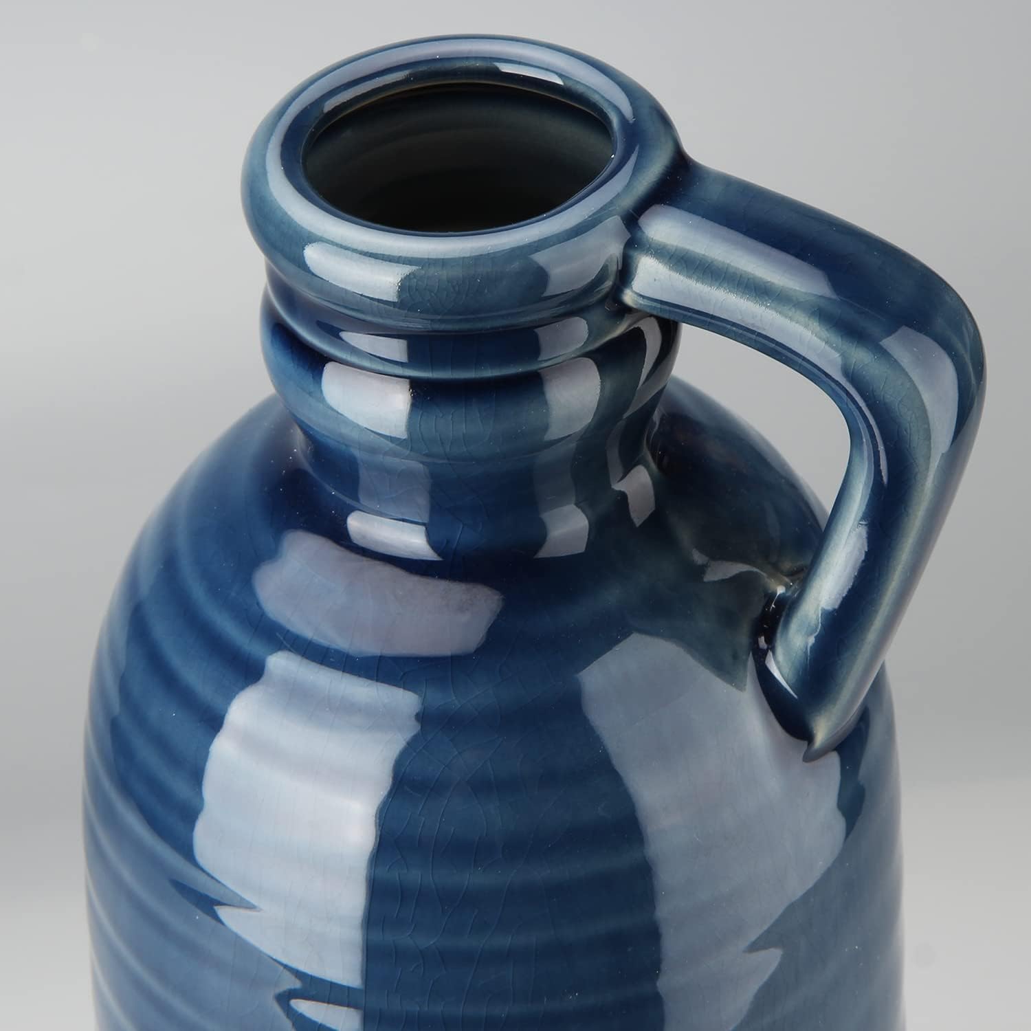 Boho Blue Flower Vase — 12.5" - View 7