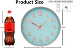 Battery Operated Black Wall Clock — 12" - View 3