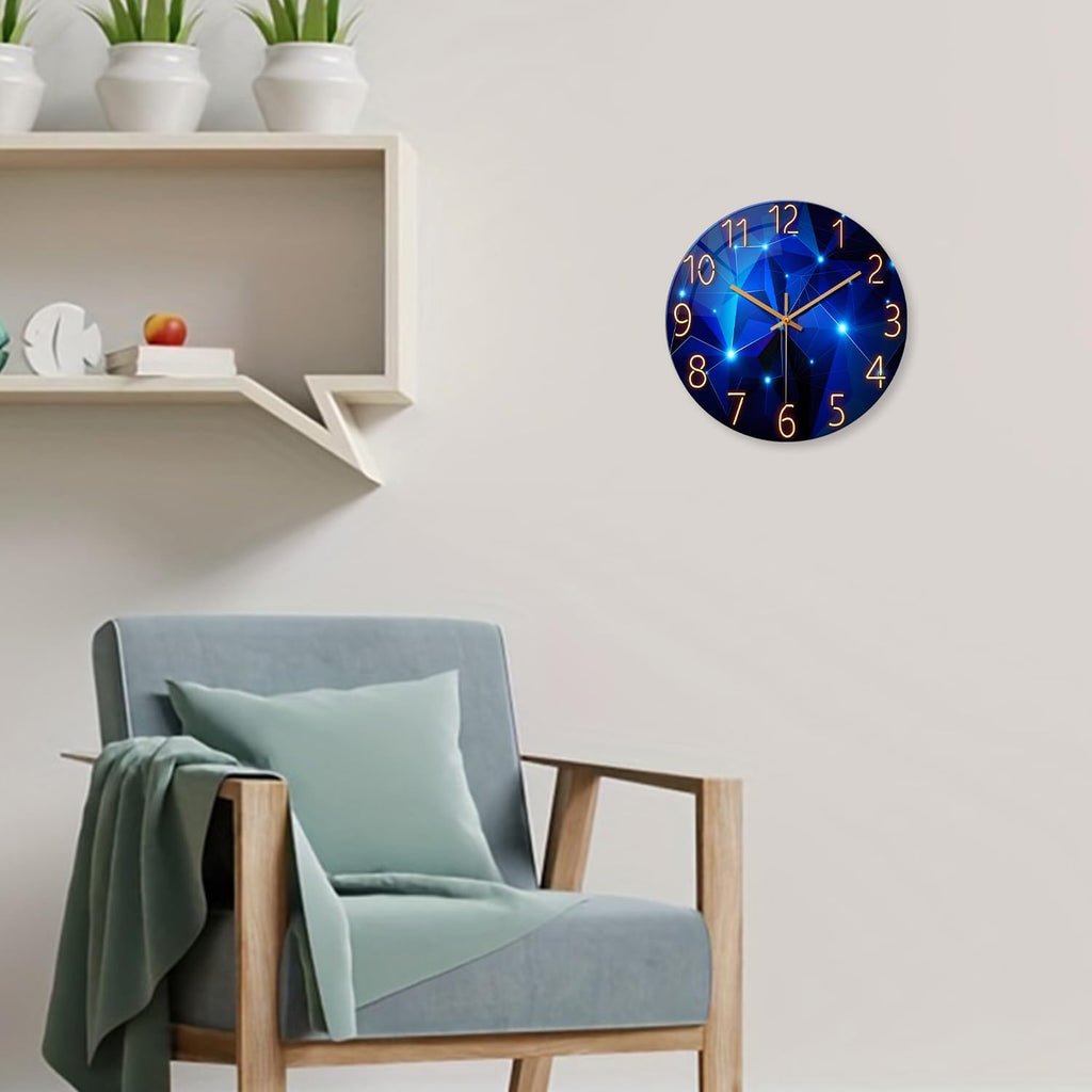 Battery Operated Black Wall Clock — 12" - View 2