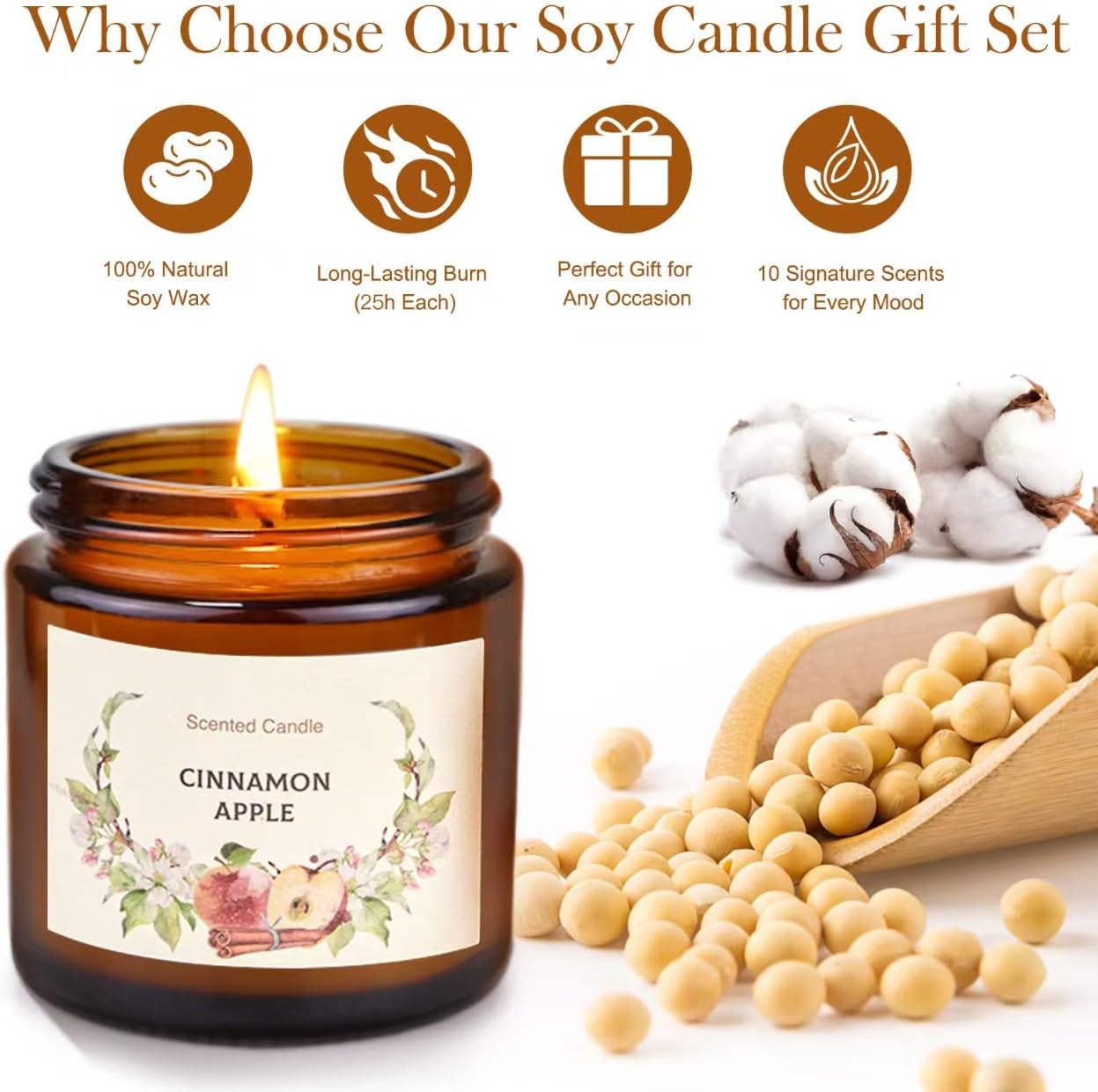 Soy Wax Metal Scented Candle - View 2