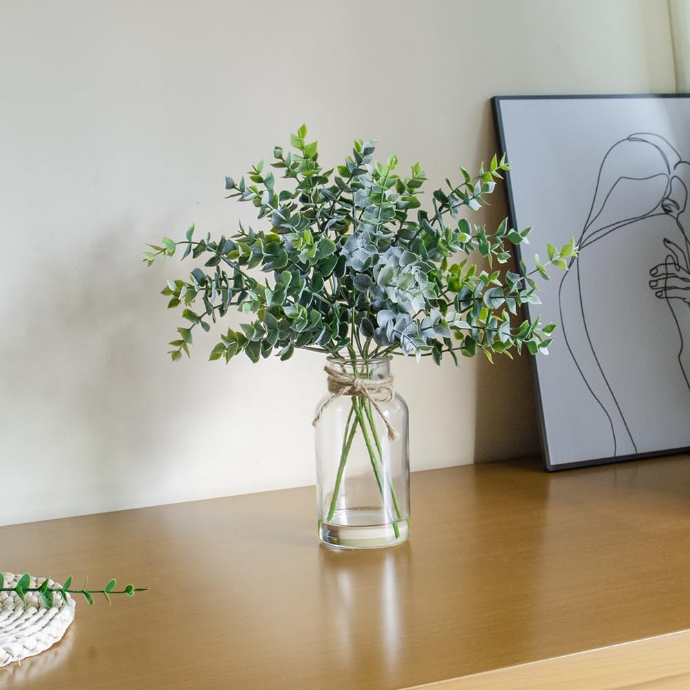 Farmhouse Glass Artificial Plant — 14" - View 7