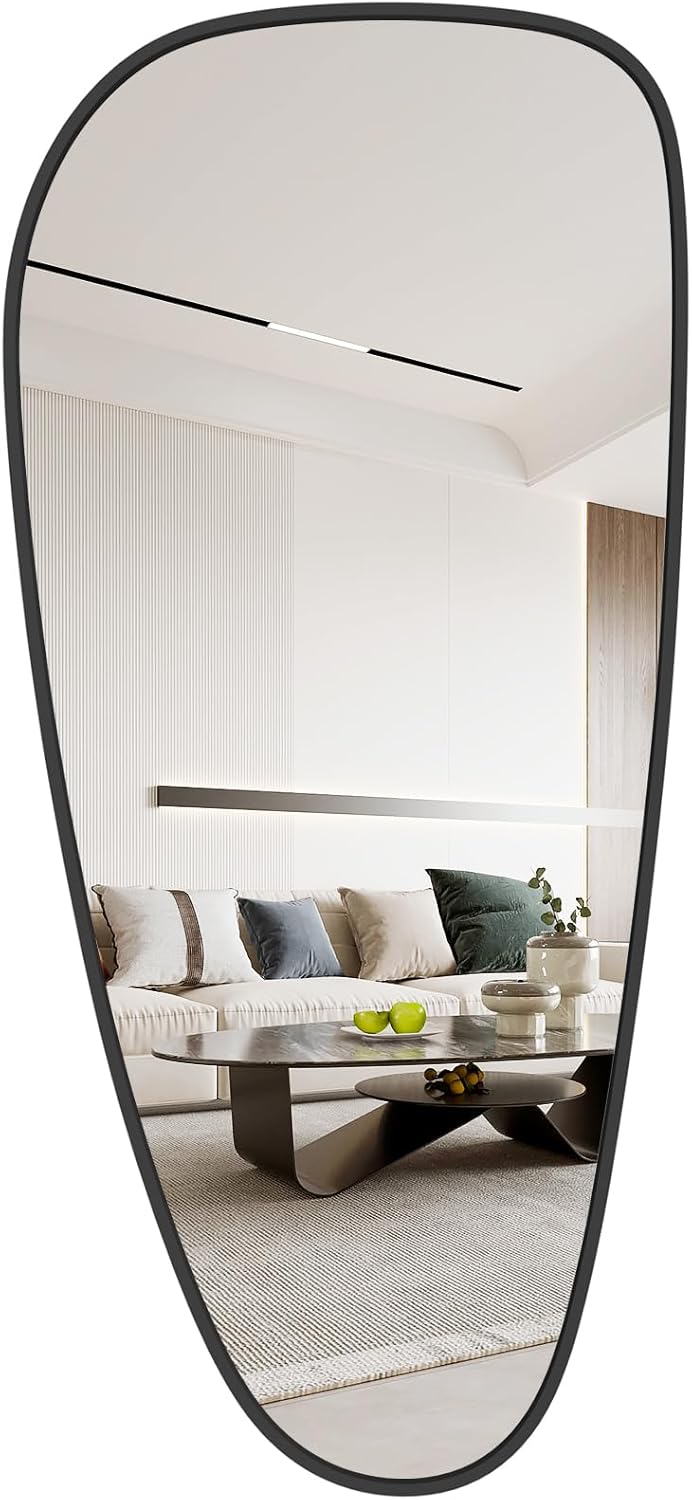 Luxe Black Wall Mirror — 28" — Black