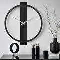 Round Modern Black Mirror — 23" — Black