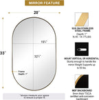 Oval Luxe Black Mirror — 1" - View 2