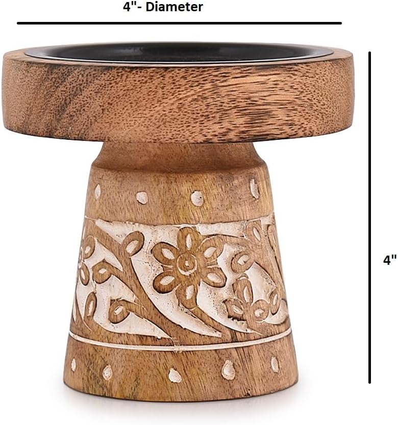 Wood Candle — 4" - View 4