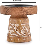 Wood Candle — 4" - View 4