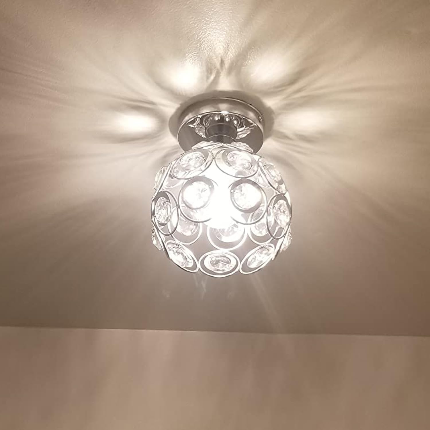 Luxe Black Chandelier — 7.7" — 02-7.7"xH7.1"-silver