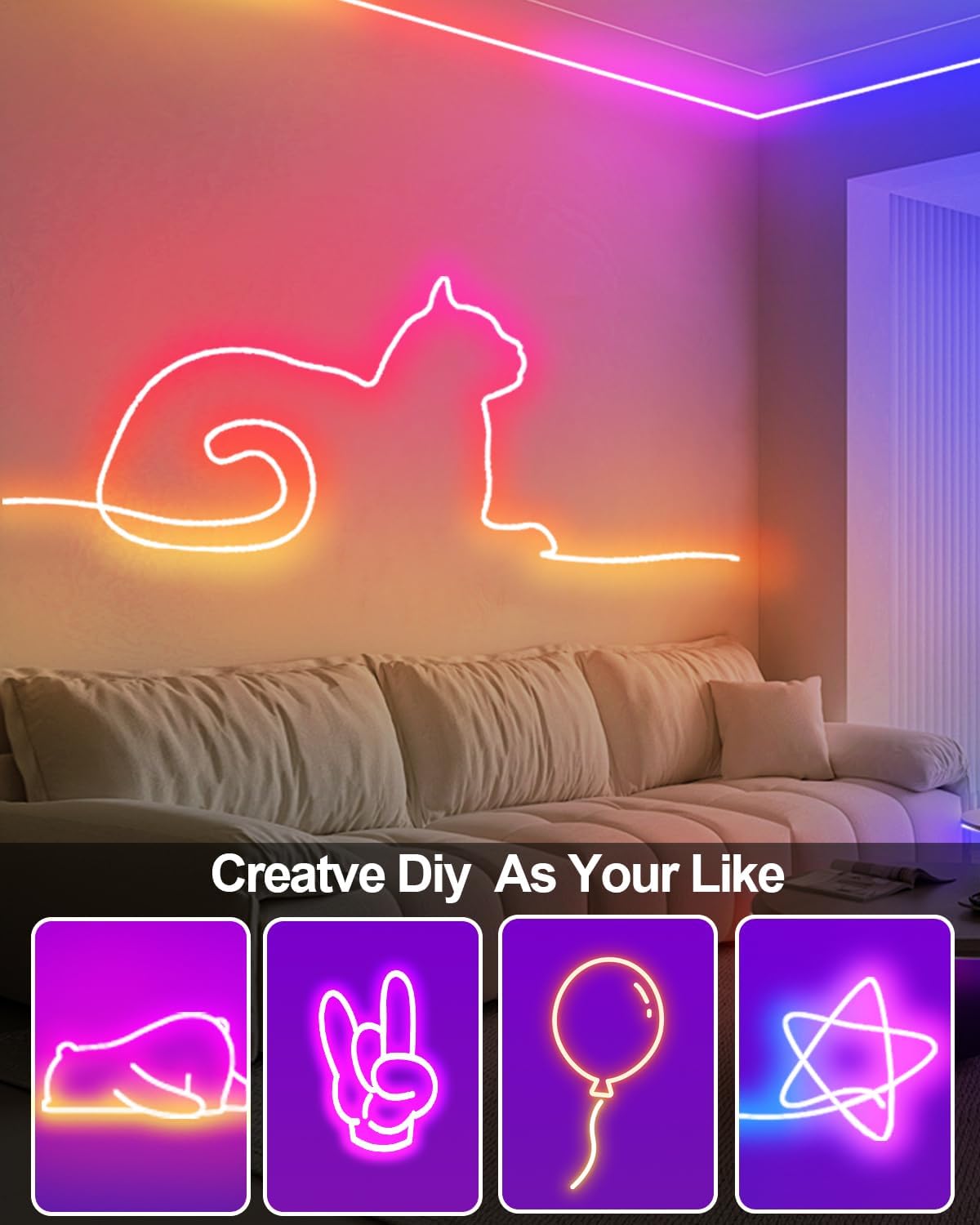 USB Rattan LED Strip Light - View 4