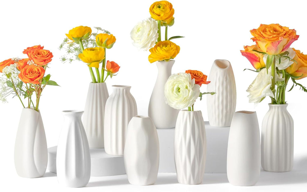 Boho Ceramic Vase Set — Set of 10 - View 9