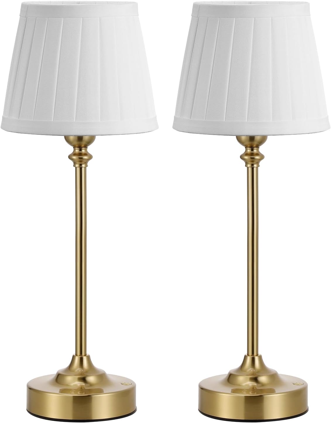 Cordless Luxe Black Table Lamp — White - Gold