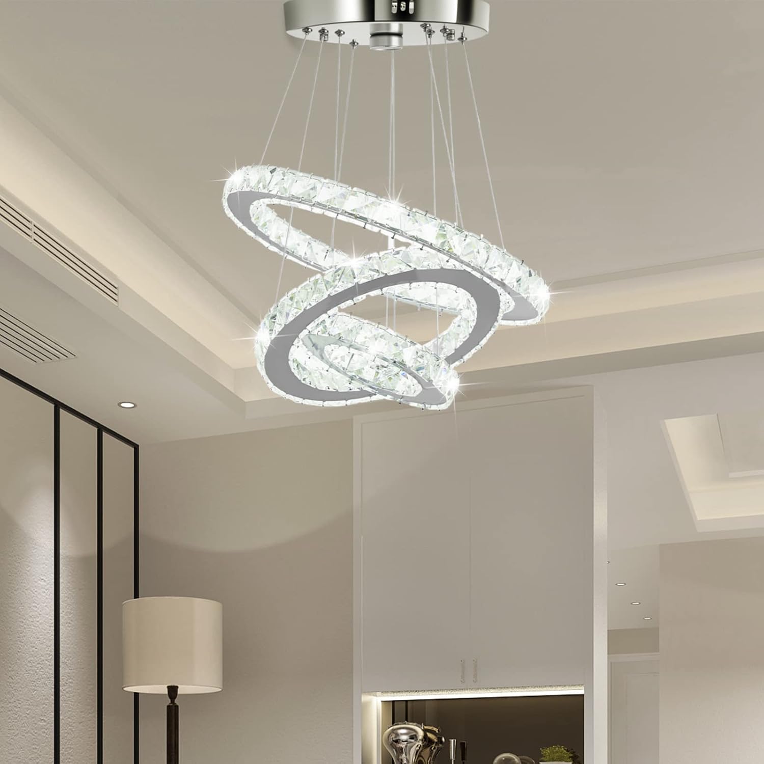 Adjustable Luxe Metal Chandelier - View 5