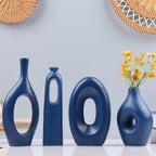 Round Boho Black Vase Set — Set of 4 - View 7
