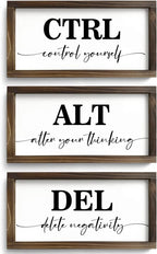 Framed Farmhouse Black Wall Decor — 6" — 6"x12"x3