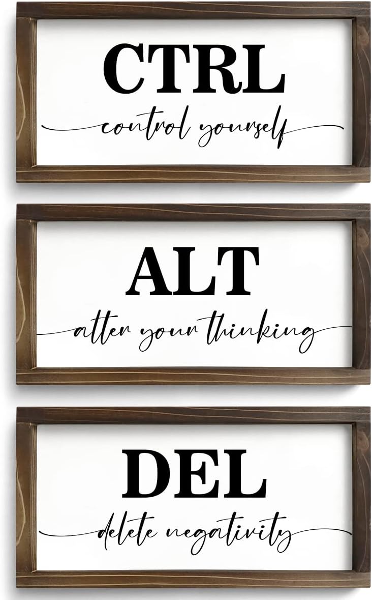 Framed Farmhouse Black Wall Decor — 6" — 6"x12"x3
