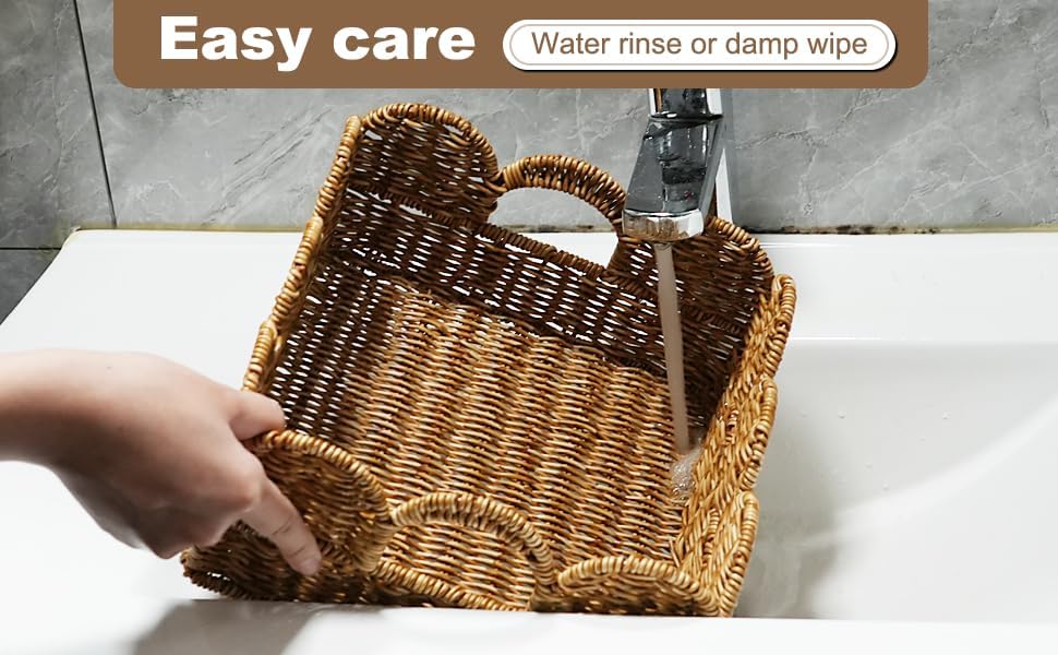 Hand-Woven Boho Beige Storage Basket — 12" - View 7