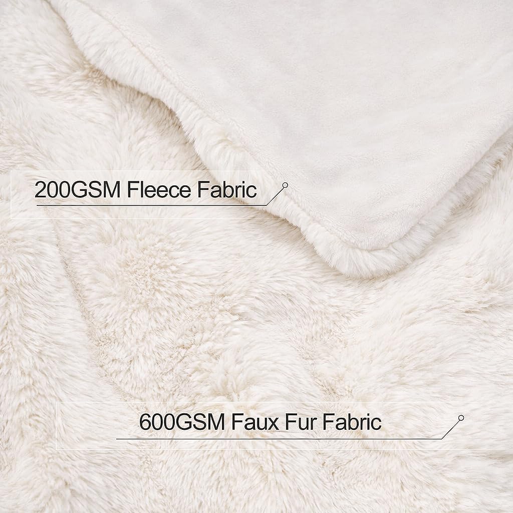 Luxe Beige Throw Pillow — 50" - View 3