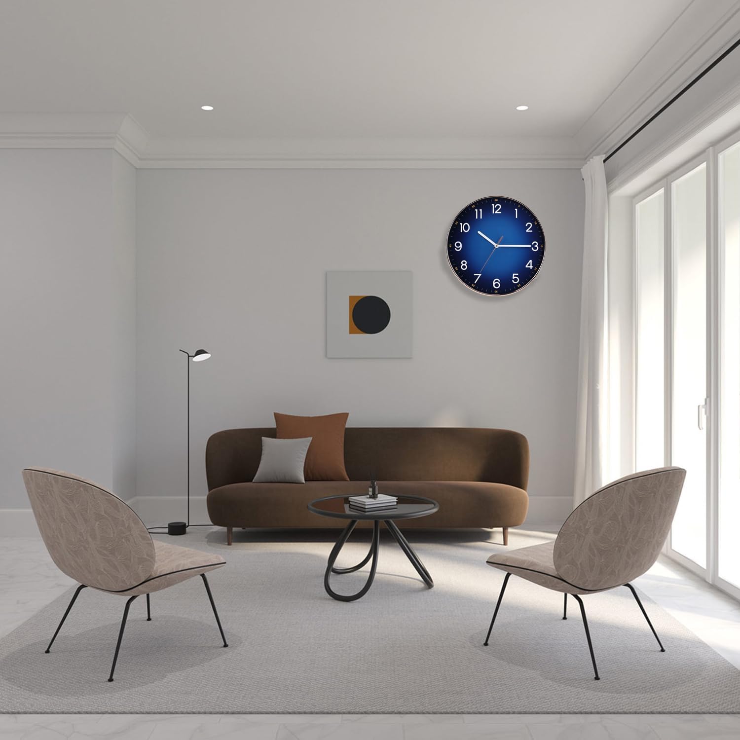 Battery Operated Modern Blue Wall Decor — 12" - View 7