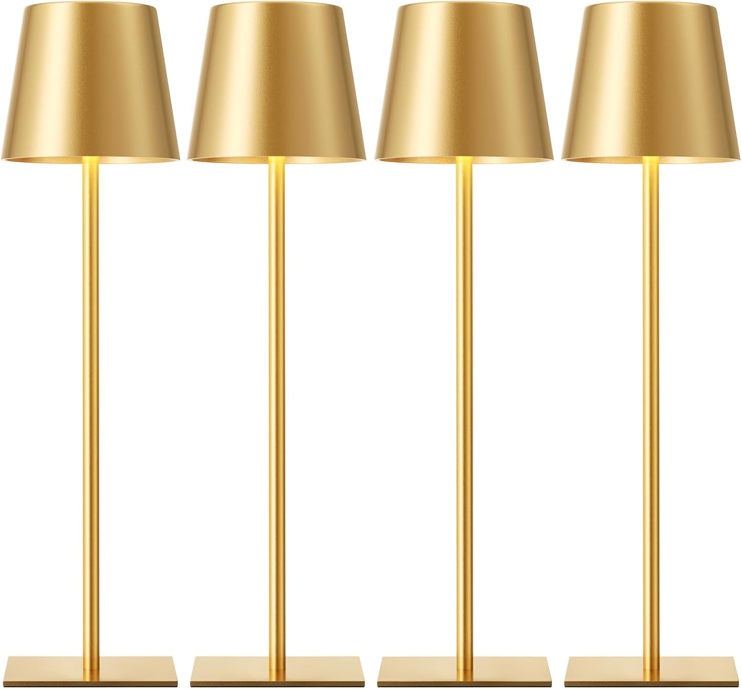 Cordless Black Desk Lamp — Gold - 2